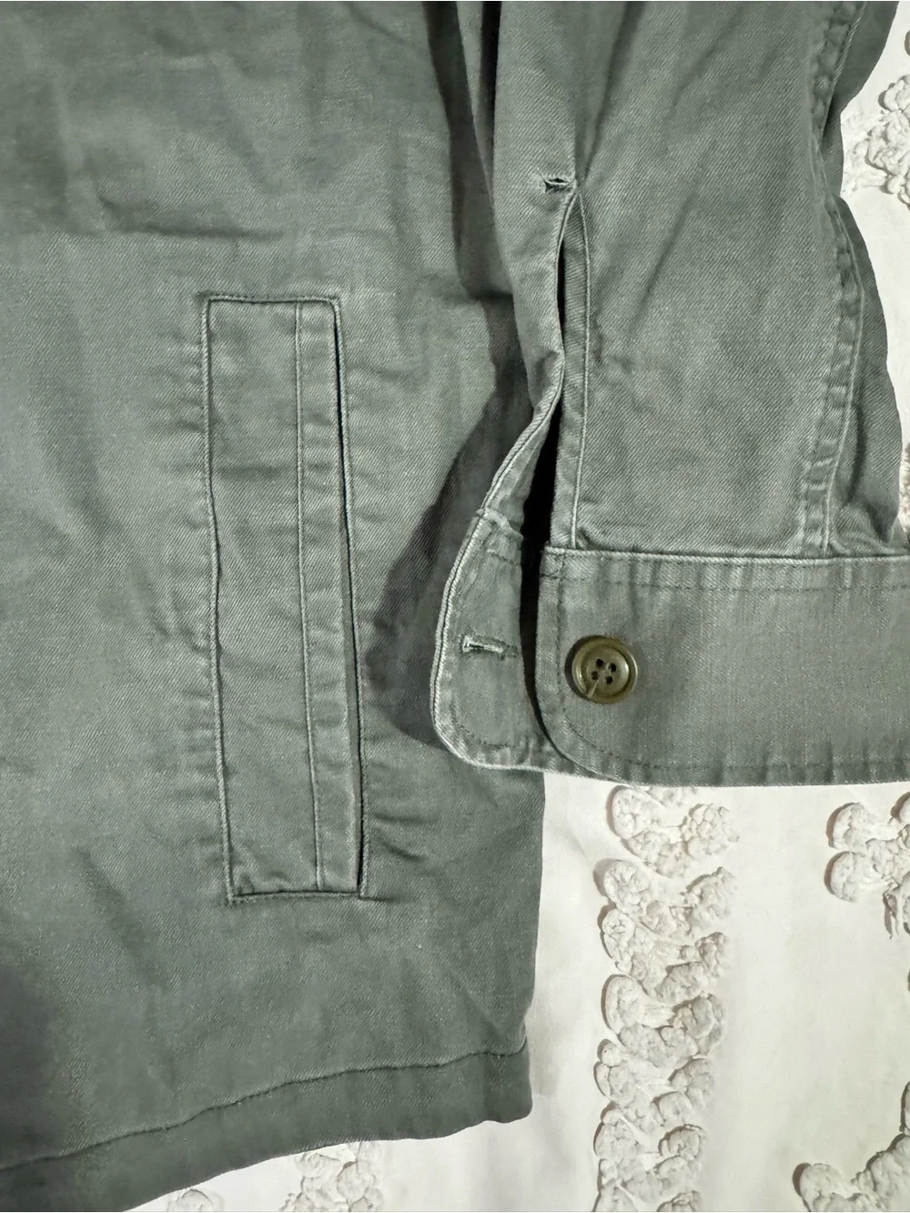 Abercrombie & Fitch Men's Olive Green Utility Jacket